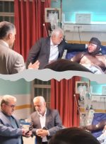 عیادت استاندار لرستان از جوان حافظ طبیعت که در آتش‌سوزی بام خرم‌آباد دچار سوختگی شد